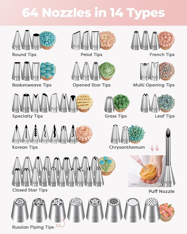 Kootek 158PCs Cake Decorating Kit, Baking Supplies Tools - Includes Cake Stand T gallery