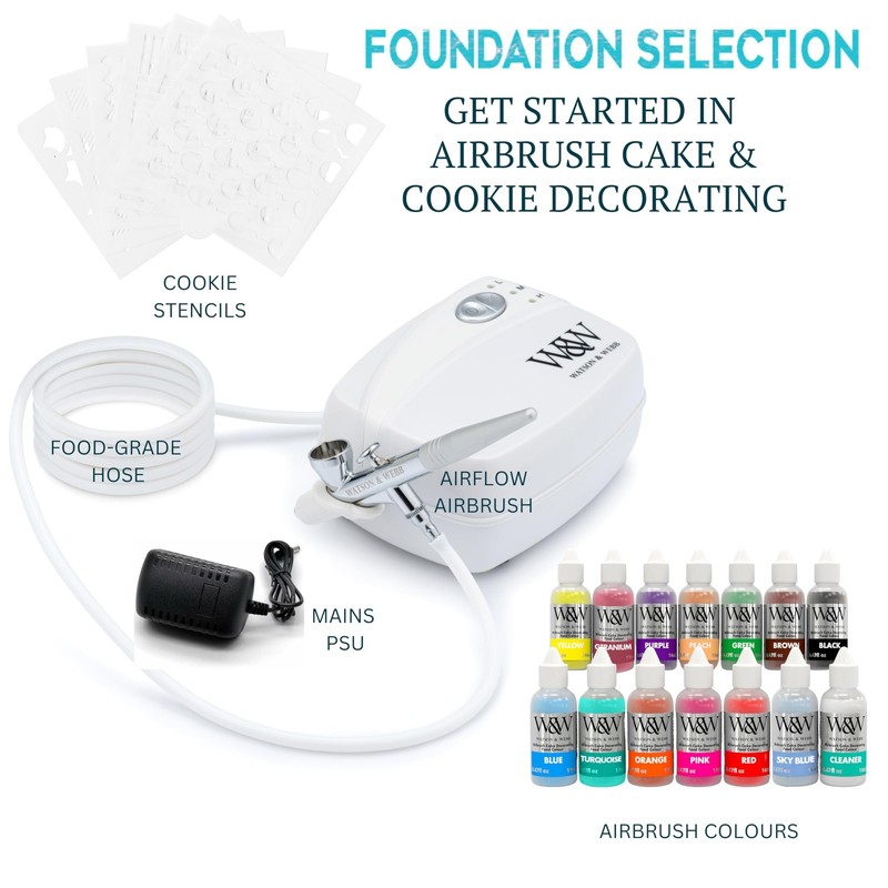 Airbrush Cake Decorating Kit Watson and Webb Airbrushing System for Baking wi... gallery