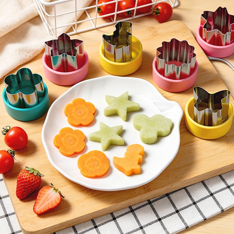 Mini Fruit Vegetable Cookie Cutters Shapes Set - 9Pcs 1.5 inch gallery
