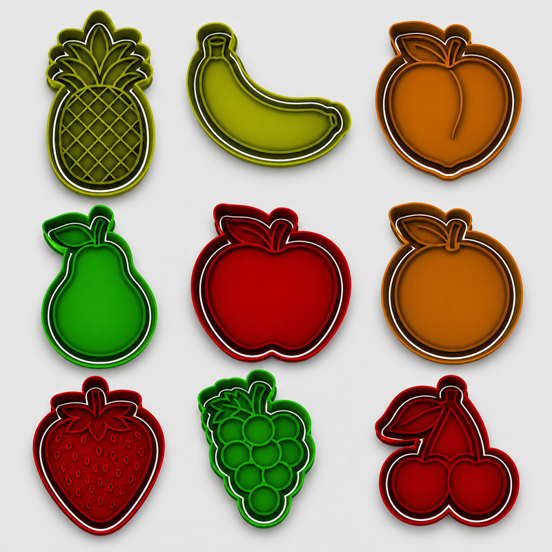 Fruits Cookie Cutters + insert – approx. 8cm