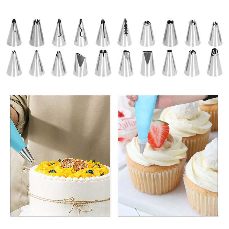 33pc Baking Decorating Supplies Tools Kit W/ 12inch Glass Cake Turntable Stand gallery