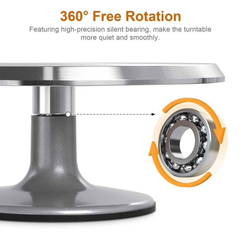 12'' Cake Stand, Cake Spinner Cake Decorating Supplies, Round Decorating Turn... gallery