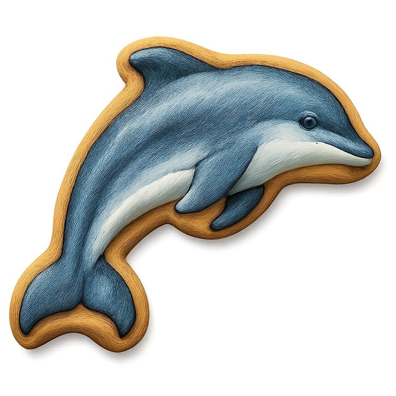 Leaping Dolphin Cookie Cutter 4×2.5″ Fun Baking Tool