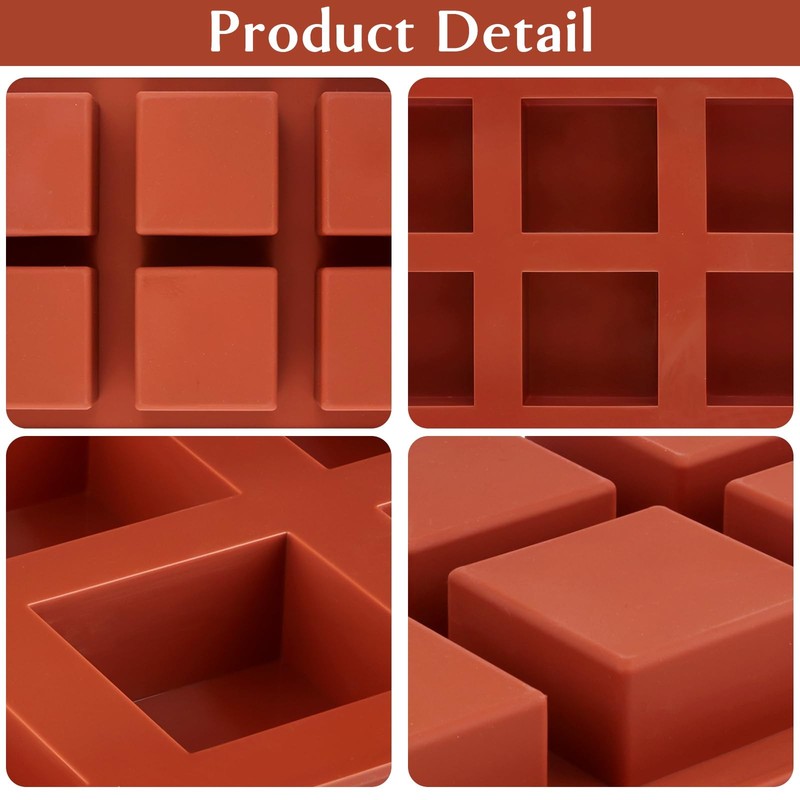 Square Cake Silicone Molds | 2" x 2" x 1" Chocolate Molds for Brownie Bites, ... gallery