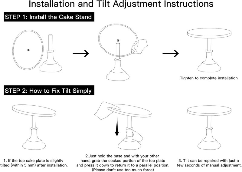 3 PCS Gold Cake Stand Set 8"/10"/12" Plate 6-10 Inch Cakes Dessert Table Display gallery