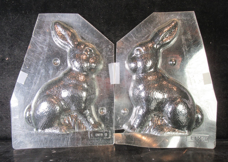 Large Easter Bunny 3D Plastic Chocolate Candy Mold E 809 A & B gallery
