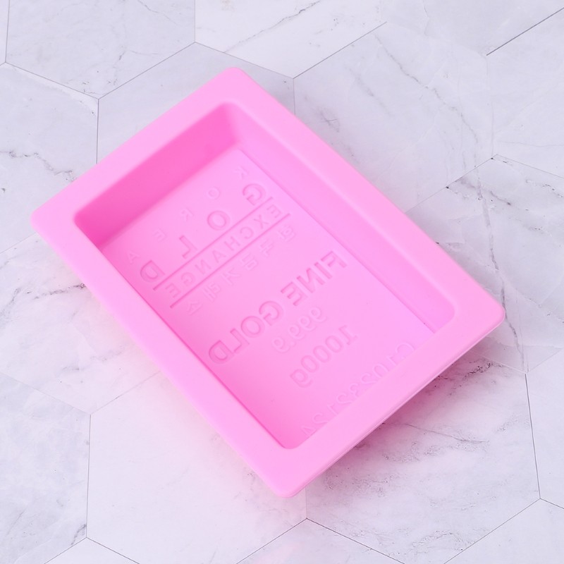 Gold Brick Shape Silicone Mold for Ice Cream Chocolate Clay Gift gallery