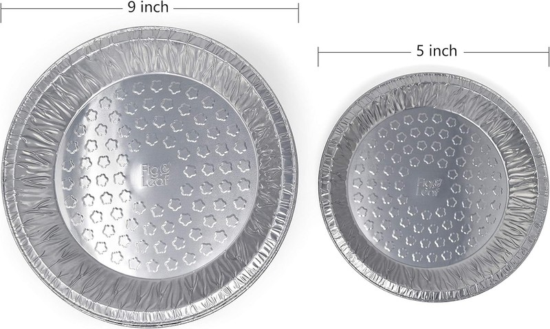 Fig & Leaf (60 Pack) Premium 9-Inch Pie Pans l Pie/Tart Pans, Silver gallery