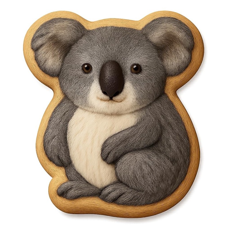 Curious Koala Cookie Cutter - 4x3.1" Fun Baking Design for Kids gallery