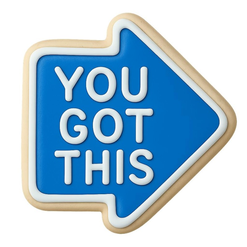 YOU GOT THIS Arrow Cookie Cutter – 4×3″ Creative Baking Design