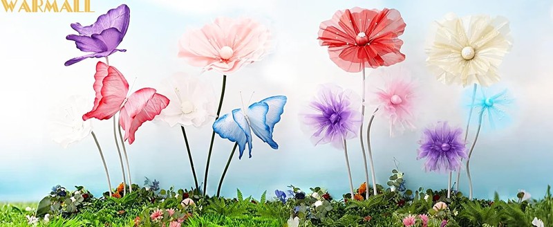 3PCS Giant Flowers for Decorat, 5.9Ft Lar Artificial Silk gallery
