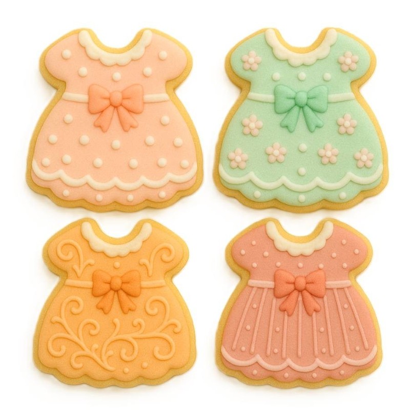 Mini Baby Dress 2'' Cookie Cutter Metal | Baby Shower | Birthday Party gallery