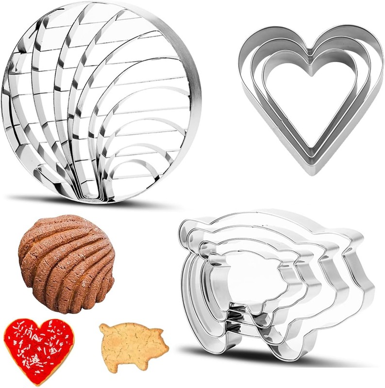 Concha Cutter,Pig Cookie Cutter Mexican,With 5 Sizes Pig Cookie Cutter,Concha