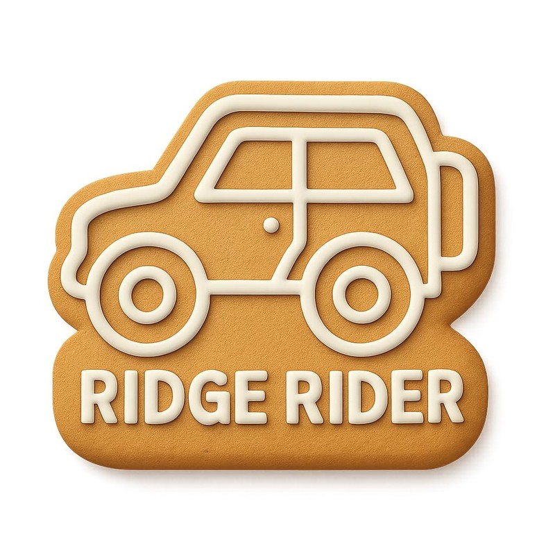 Ridge Rider Cookie Cutter & Stamp, Fondant & Clay - 4x3.4 gallery