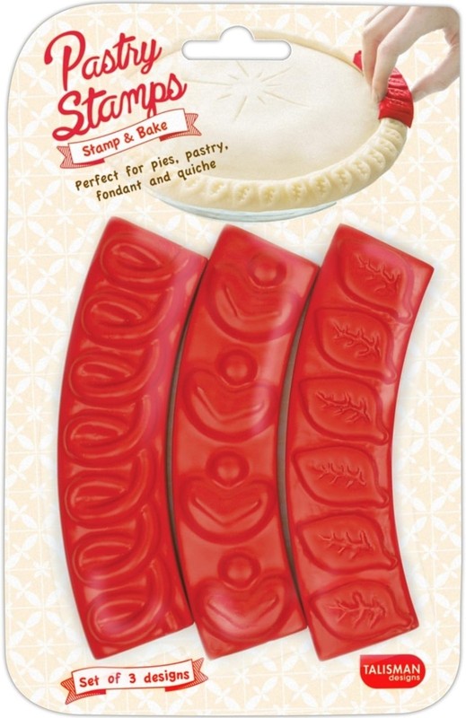 Talisman Designs Pie Crust Embosser Set, 3 Stamps Leaf Swirl Geometric gallery