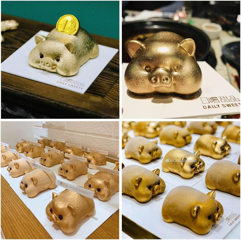 2Pcs 3D Rabbit Pig Silicone Mousse Cake Mold Bunny Piggy Baking Tray Dessert Mol gallery