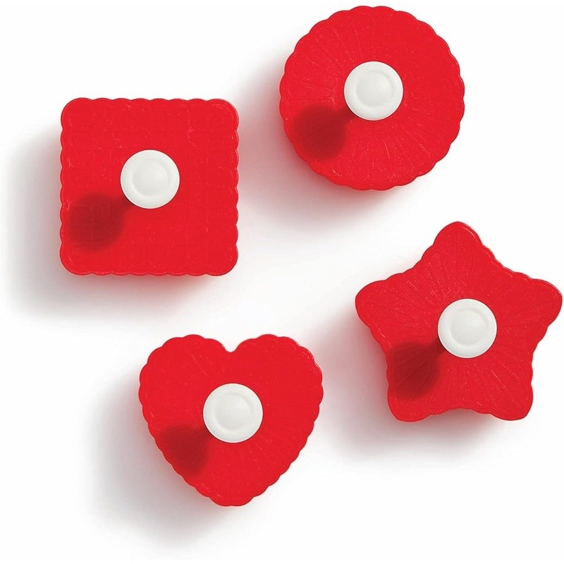 Thumbprint Cookie Cutters Set of 4 Embossed Stamp Baking Tools Dishwasher Safe gallery