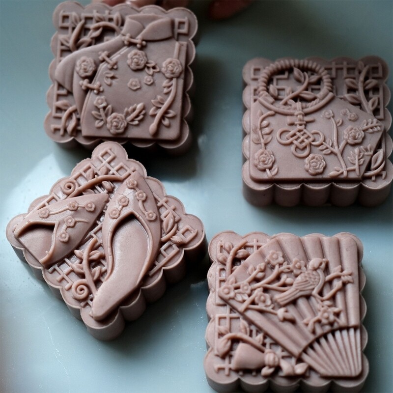 Hand Pressure Mould MidAutumn Festival Mooncake DIY Making Mold 200G gallery
