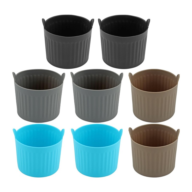 8 Pcs Air Fryer Baking Ramekins, Reusable Silicone Muffin Cups, Non-Stick Egg... gallery