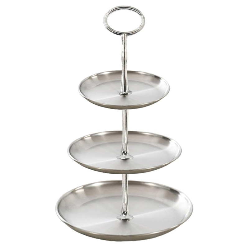 4 Sets 15’’ 3-Tier Cake Tray Stand Handle, Multi-Tier Metal Dessert Fruit Cen... gallery