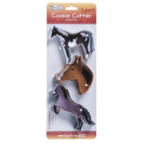 Tough1 3 Pc Cookie Cutter Set Western Farm Animal Shapes Baking Collection