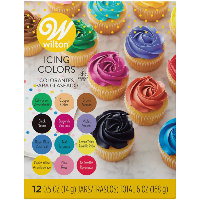 Wilton Edible Gel Food Coloring Set for Cake Decorating & Baking Variety Pack