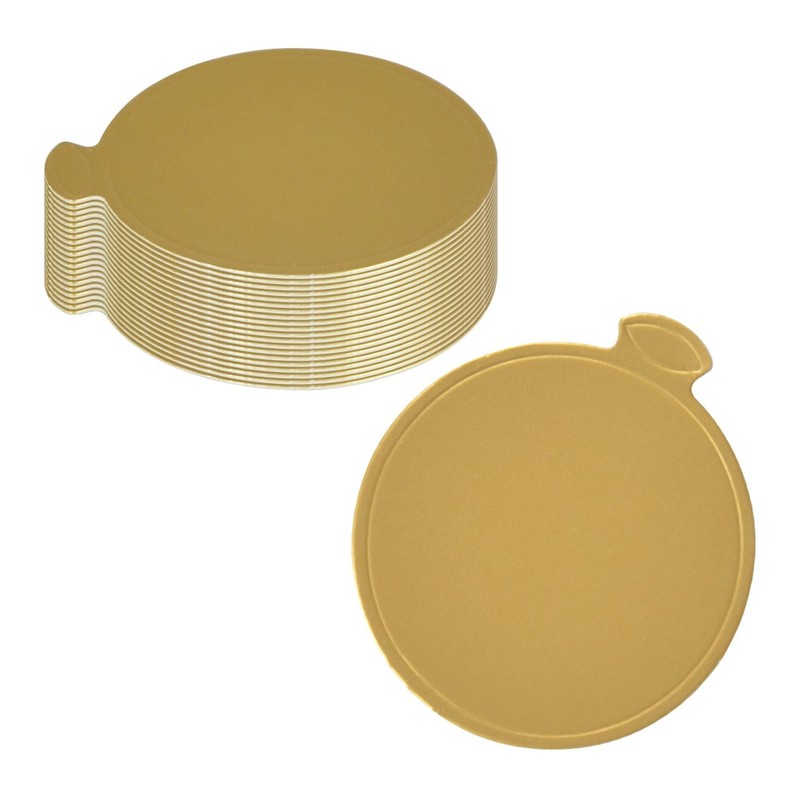 30 Pack Mini Cake Boards, 3.15 Inch Round Cardboard for Mouse Cupcake Base, D...