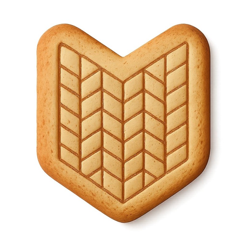 Chevron Weave Pattern Cookie Cutter & Stamp, Fondant & Clay Cutter – 3.6×4″