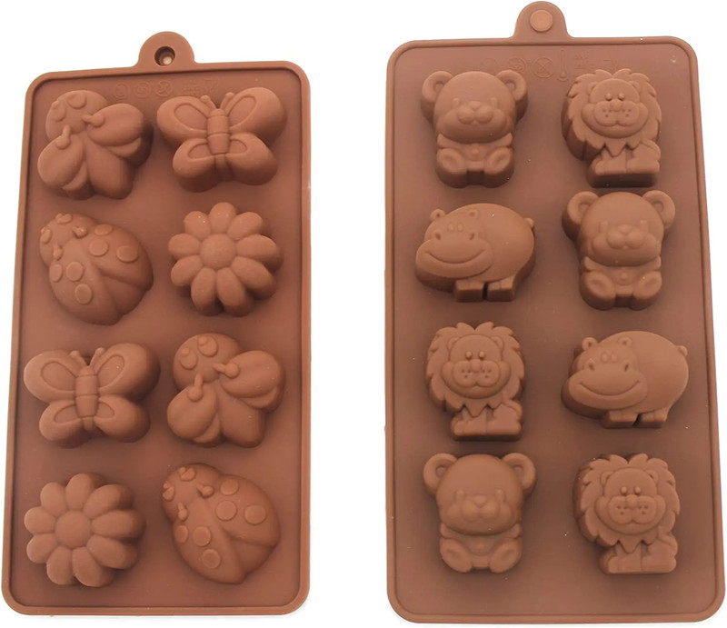 2Pcs Silicone Chocolate Mold,Vehicles and Animal Shapes Mold for Making Chocolat gallery