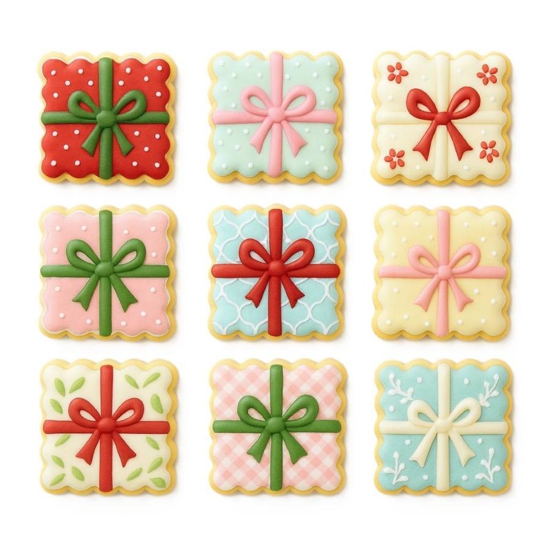 1 Dozen 12 Mini Fluted Square 1.5'' Cookie Cutters Wedding Favors Party Gifts Me gallery