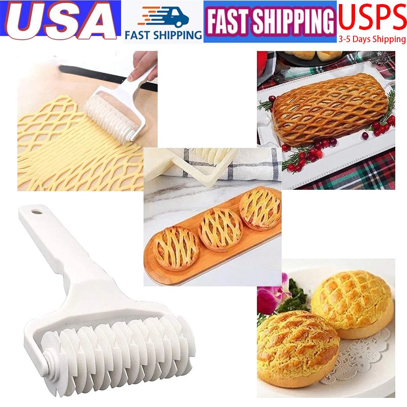 Dough Lattice Roller Cutter Heavy Duty Plastic Pie Pastry Crust Baking Tool