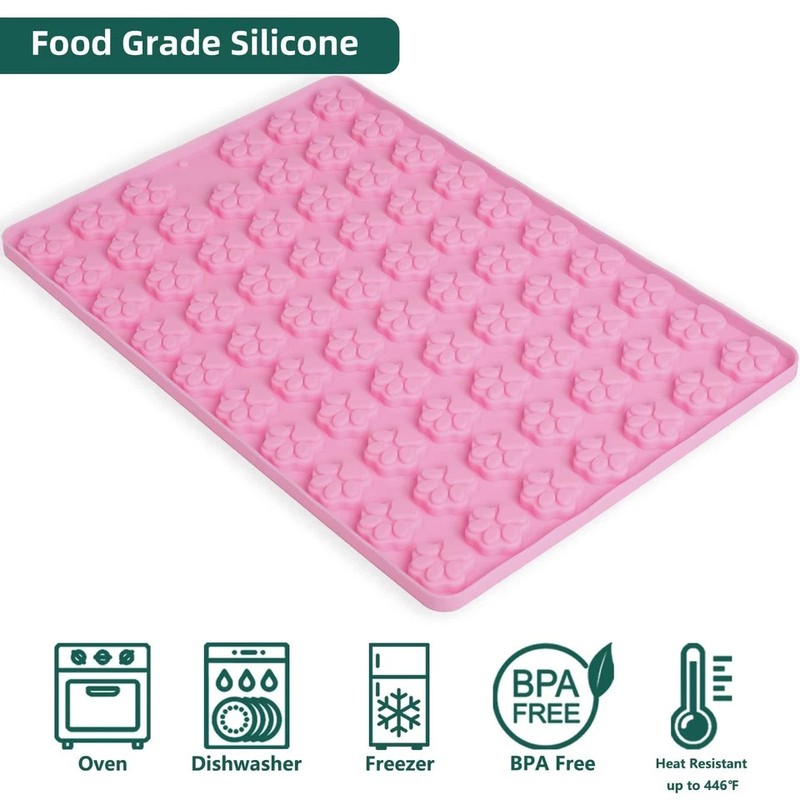 Mini Paw Print Silicone Candy Molds for Caramels Chocolate Ice Cube Jelly gallery