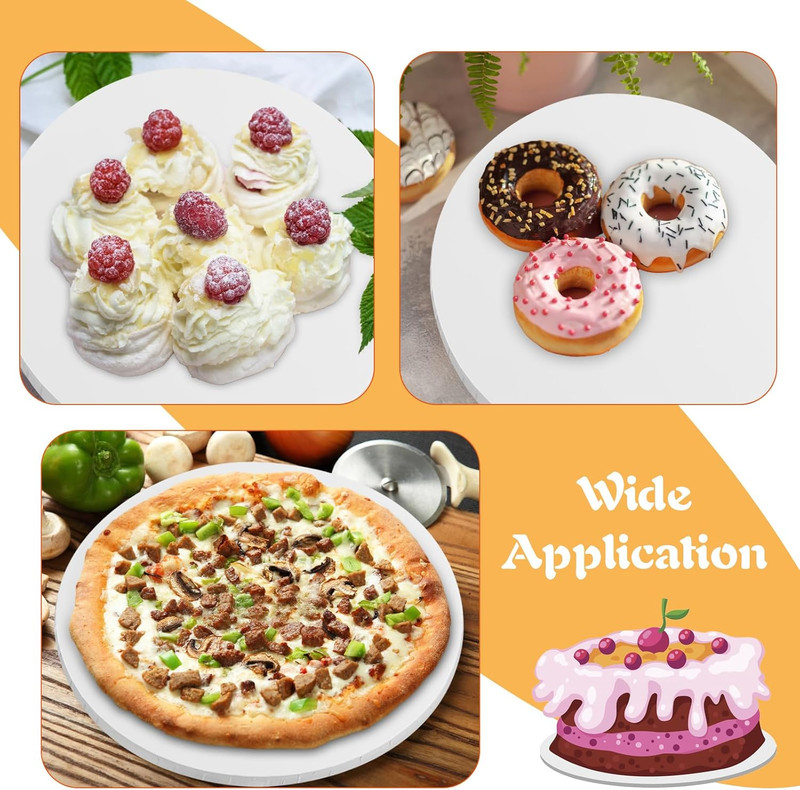16 Inch Cake Boards, 2 Pcs Cake Drums 1/2" Thick, White Cakes Corrugated Cardboa gallery