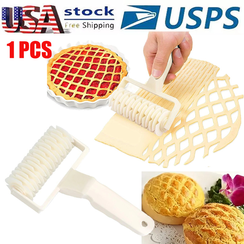 1X Lattice Roller Cutter Pie Pizza Cookie Dough Roller Lattice Household Baking