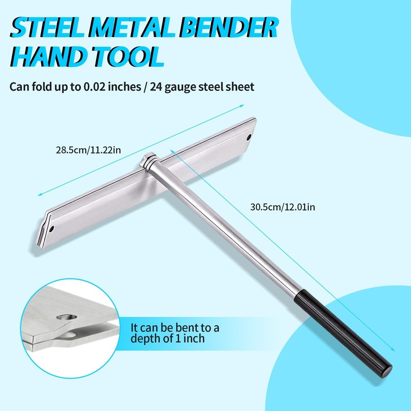 Tshiwort 15.25 Inch Sheet Metal Bender Hand Tool Folds Up To 24 Ga Steel 1 gallery
