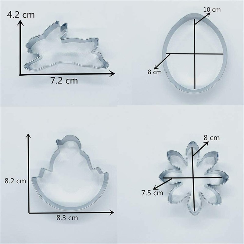 SPRING EASTER COOKIE Cutter Set, 8 Piece, food safe Stainless Steel gallery