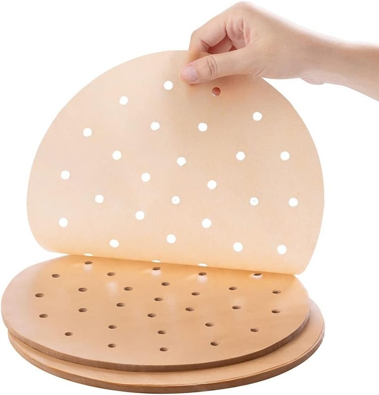 Air Fryer Parchment Paper, 9 Inch Round Liner, 200PC Unbleached