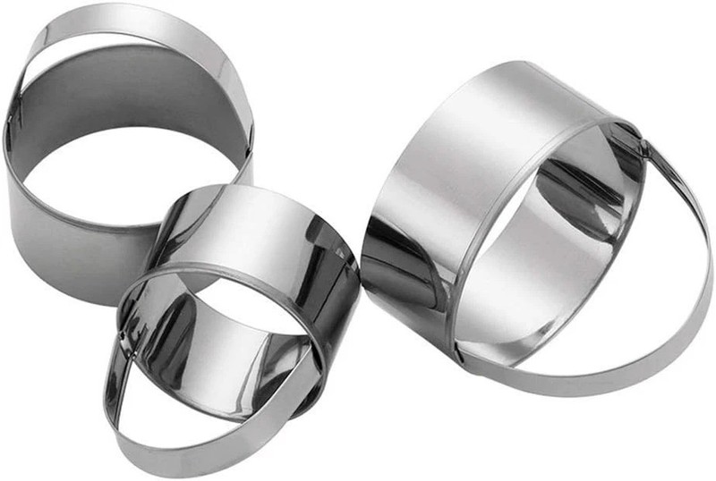 3 Pieces round Biscuit Cutter with Handle Stainless Steel round Circle Doughnut gallery