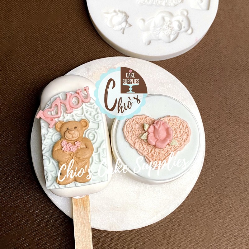 I Love You, Teddy Bear, Heart Silicone Mold gallery