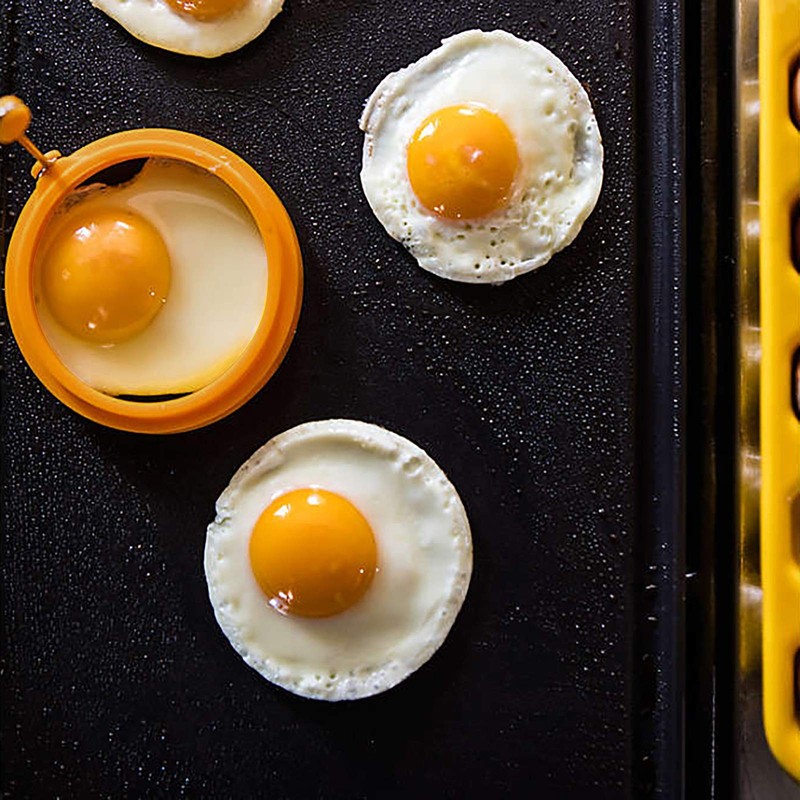 Food Grade Silicone Egg Rings, Multicolor, Egg Ring Molds for Cooking, Fried Egg gallery