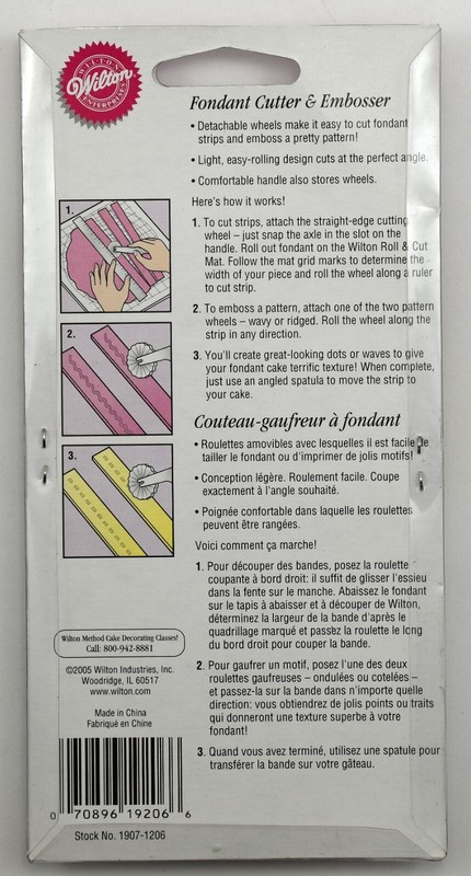 WILTON ~ Fondant Cutter & Embosser Cake Decorating Tool 3 Edge Styles 1907-1206 gallery