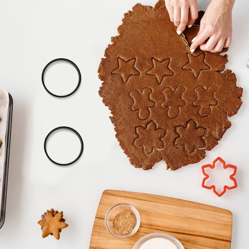 8 Pcs Stainless Steel Dessert Rings Cake Molds Diy Baking Mould for Muffins gallery