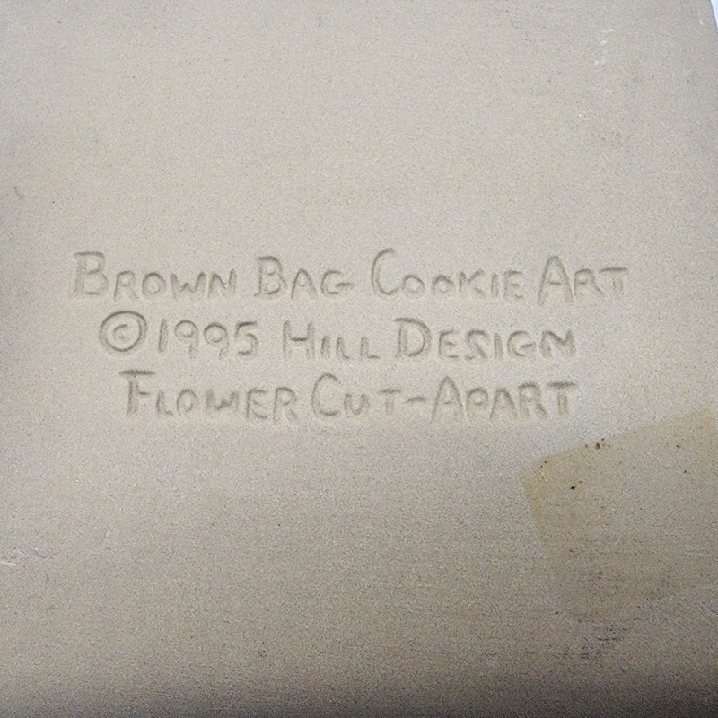 Brown Bag Cookie Art Flower Cut-Apart Cookie Mold 1995 Hill Design Beige Ceramic gallery