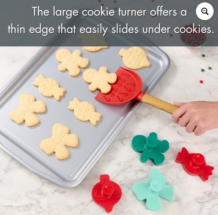 1 COOKIE TURNER & 4 COOKIE CUTTERS WITH STAMPS+ 1 Cookie Cutter With Stencils. gallery