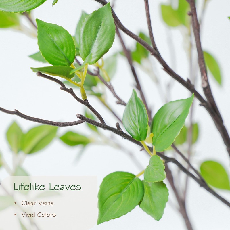 Bellacat 6Ft Artificial Minimalist Citrus Tree Lifelike Leaves 72In Faux Citrus gallery