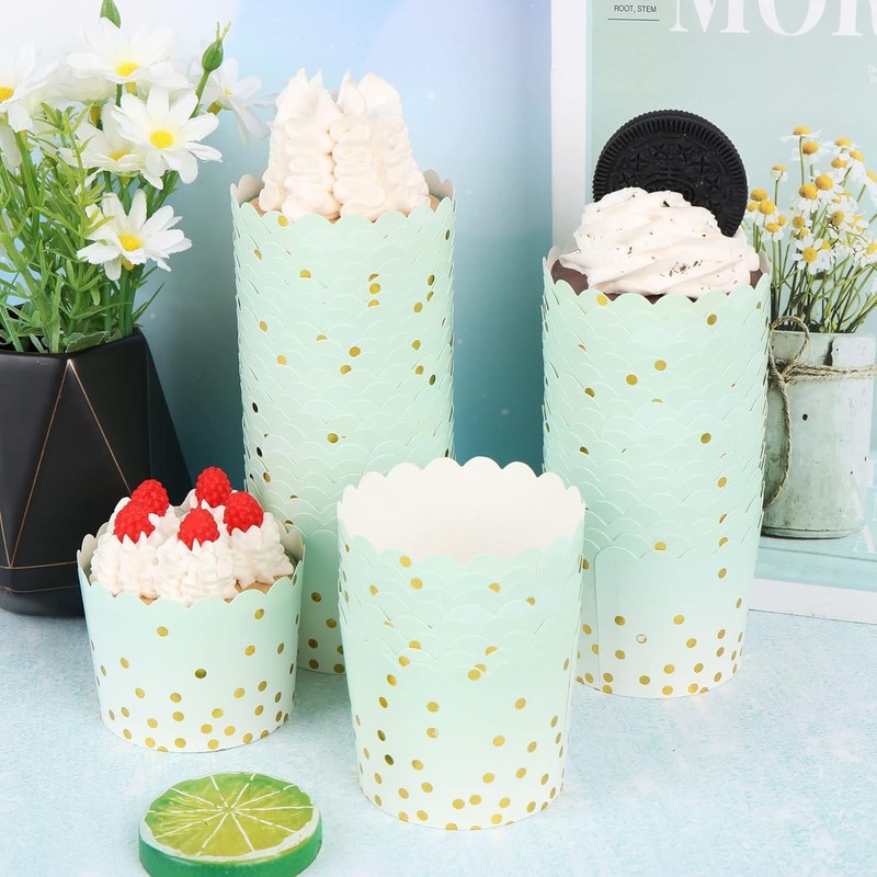 50 Pcs Colorful Greaseproof Paper Baking Cups Large 5 Oz Cupcake Paper Liners gallery