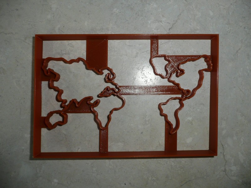 WORLD MAP TRAVEL THEME CONTINENTS DETAILED COOKIE CUTTER MADE IN USA PR5077 gallery
