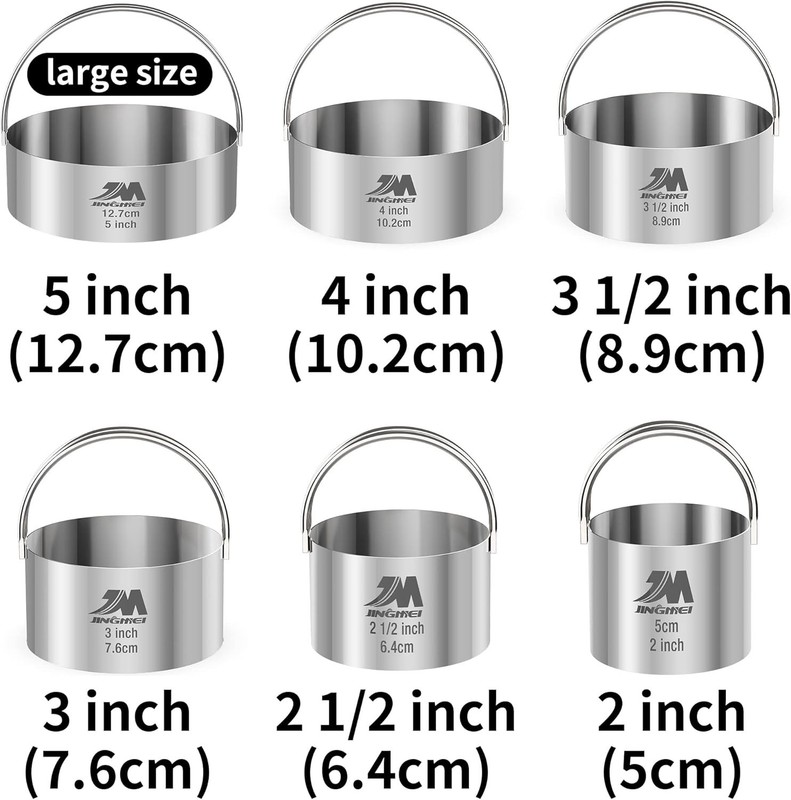 Professional Round Biscuit Cutter Set 6pcs gallery