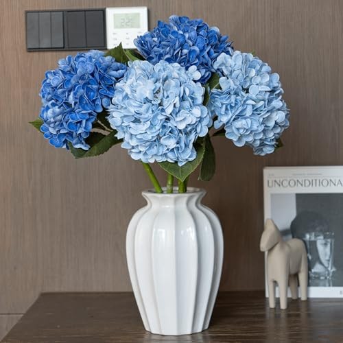 22"Real Soft Touch Hydrangea Artificial 4Pcs 2 Baby Blue & 2 Klein Blue gallery