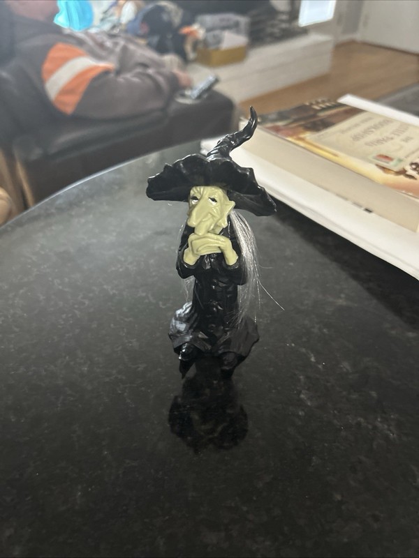 Vintage 1970 Black Wilton Halloween Witch Cake Decoration Topper Figurine